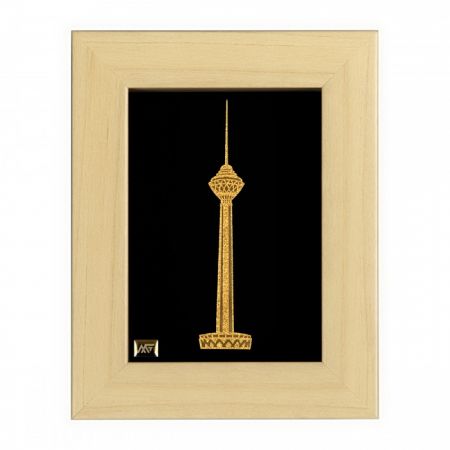 تابلو ورق طلا برج میلاد تاینی